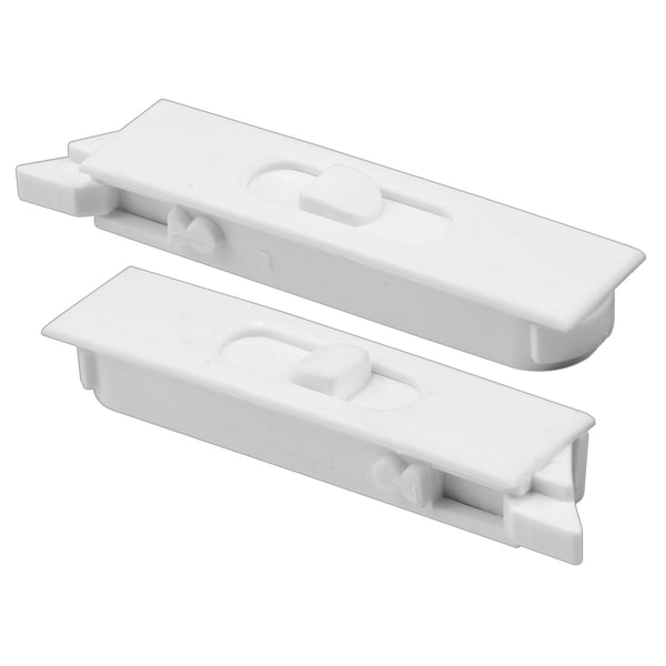 Prime-Line Tilt Latch Pair, White Plastic Construction, Spring-Loaded, Snap-In 1 Pair F 2749 - main
